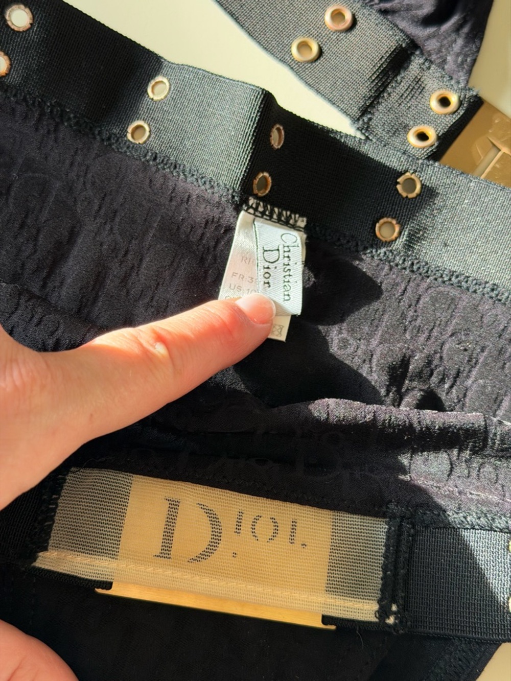 Vintage John Galliano Era Dior Monogram Bikini – Black & Gold - Picture 11 of 13
